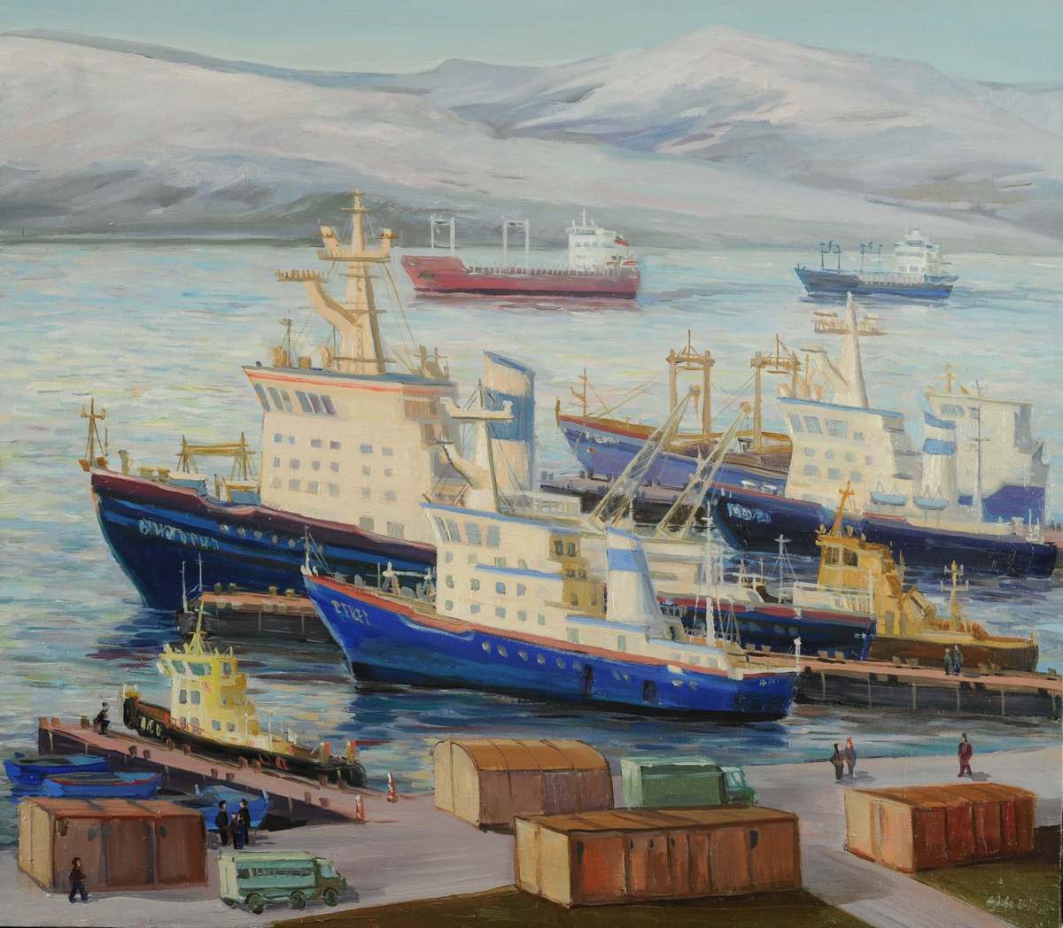 Северный порт (2015). 70x80. Холст, масло.