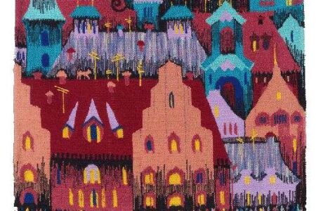 Город текстильных фантазий (1996). Шерсть, х/б, иск. волокна. Ручное ткачество.