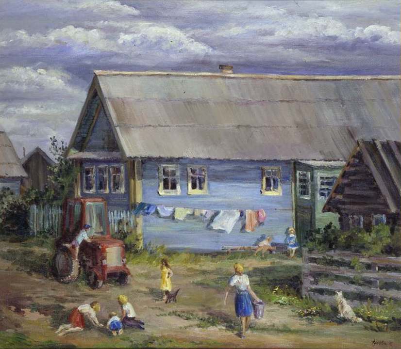 Дом бабы Лизы. Кенозеро (1998). Холст, масло.