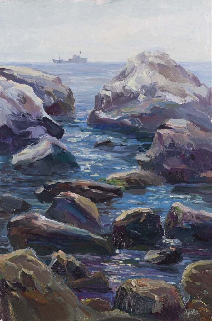 Море и камни (2006). 45x30. Холст, масло.